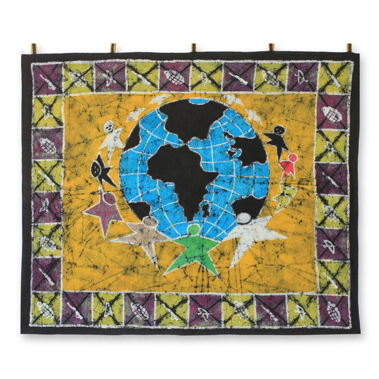 World Menagerie Teamwork Batik Cotton Wall Hanging Wayfair.ca